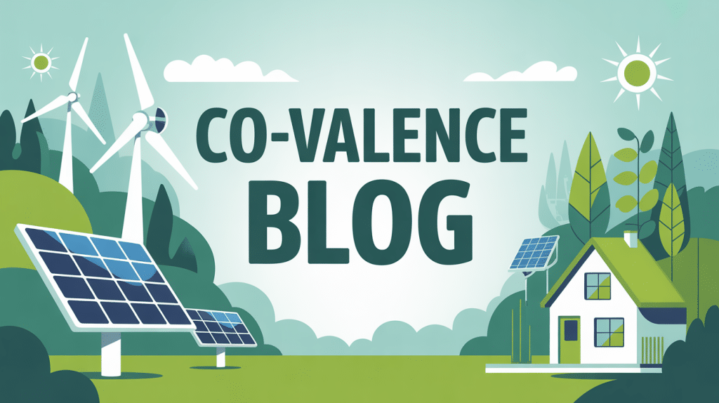 illustration co valence blog panneaux solaires eoliennes maison ecologique