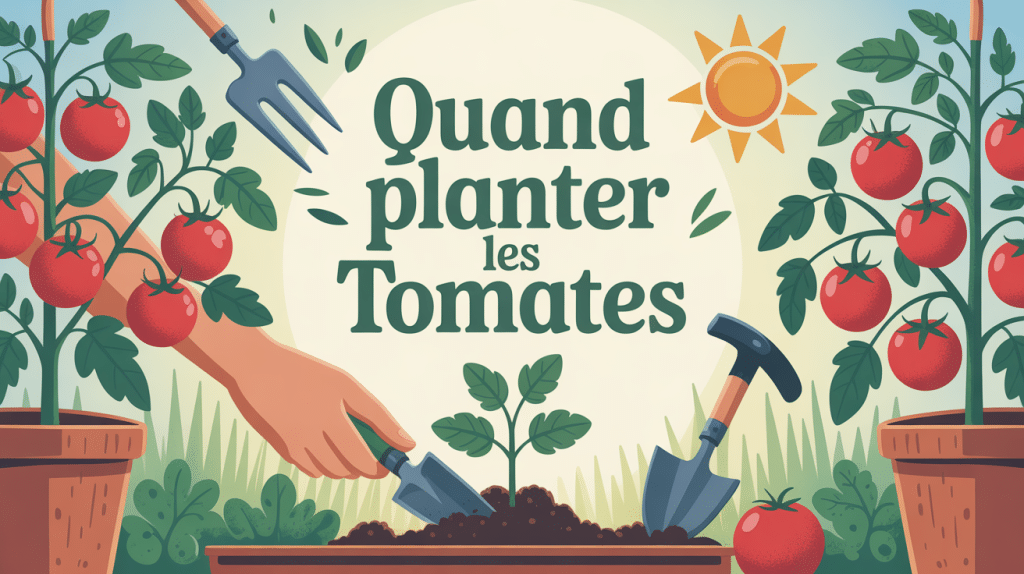 Illustration jardin potager quand planter les tomates