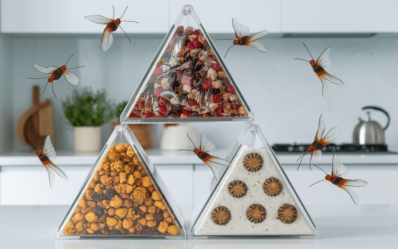 Trois pièges à moucheron maison efficace avec différents mélanges attractifs