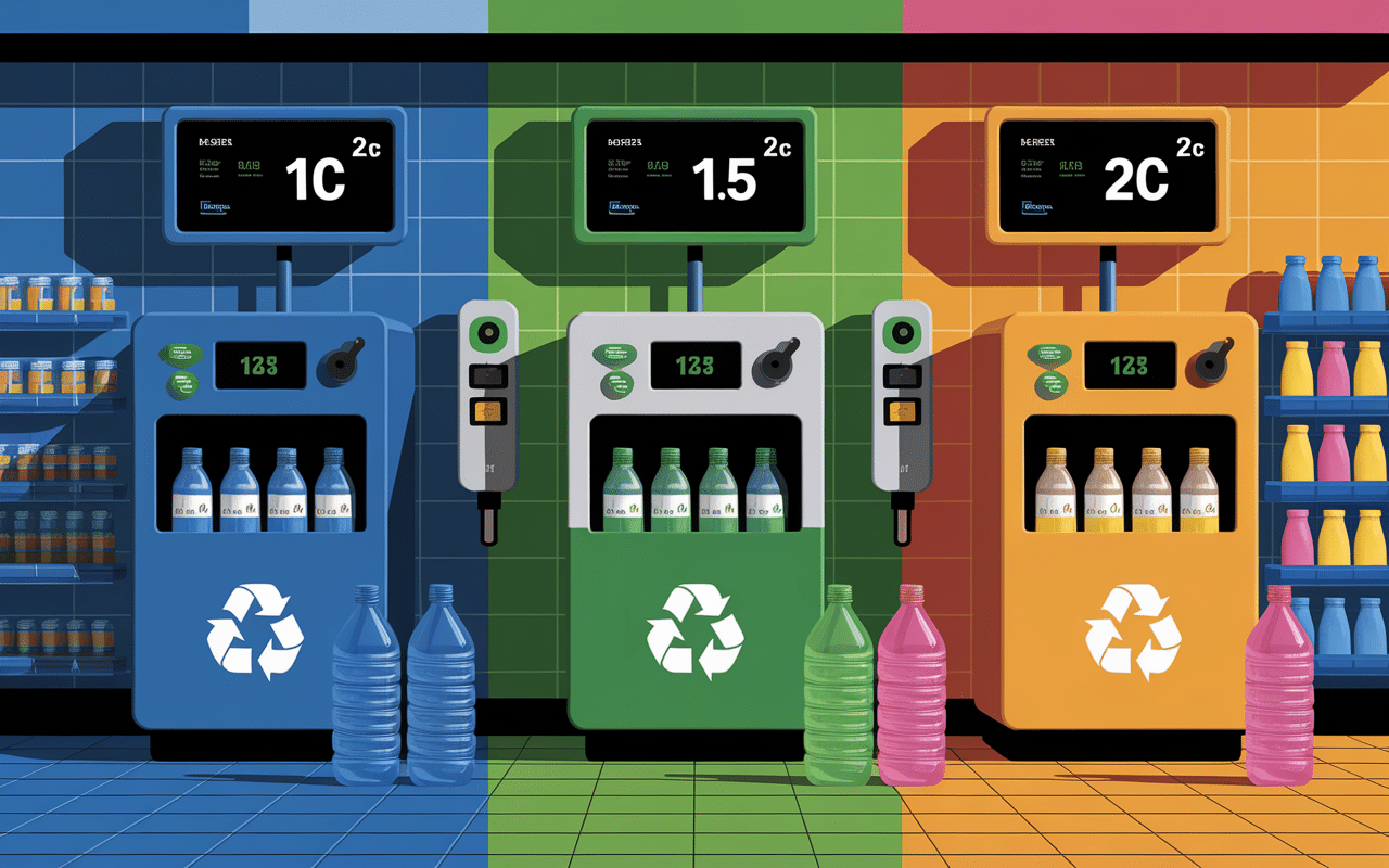 machines recyclage bouteille plastique avec tarifs differents ecrans
