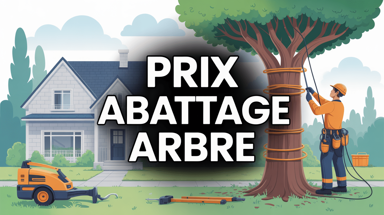 Professionnel abattant un arbre avec tronçonneuse près d'une maison