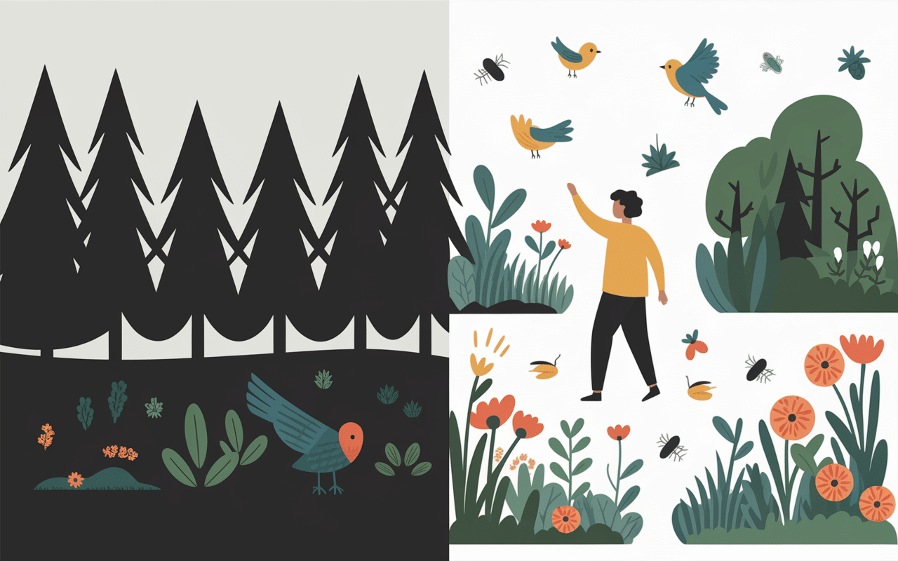 Comparaison impact cyprès et biodiversité