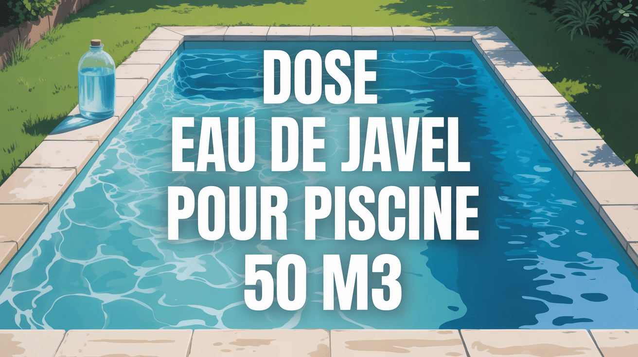 Piscine avec bouteille eau de javel