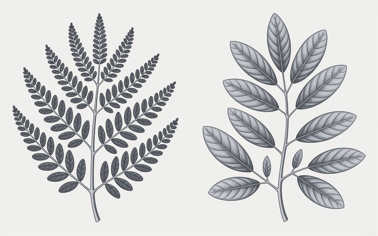 Comparaison des caractéristiques visuelles Peperomia vs Pilea