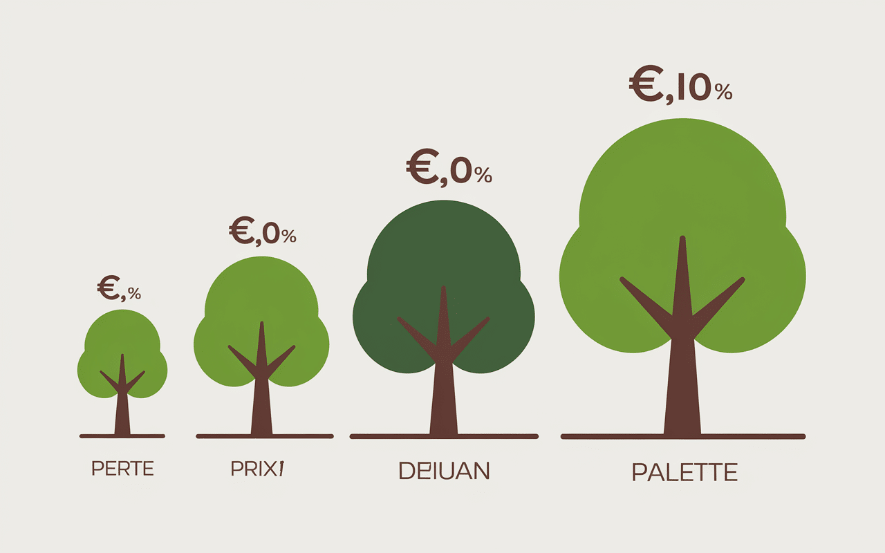 Infographie prix abattage arbre selon taille