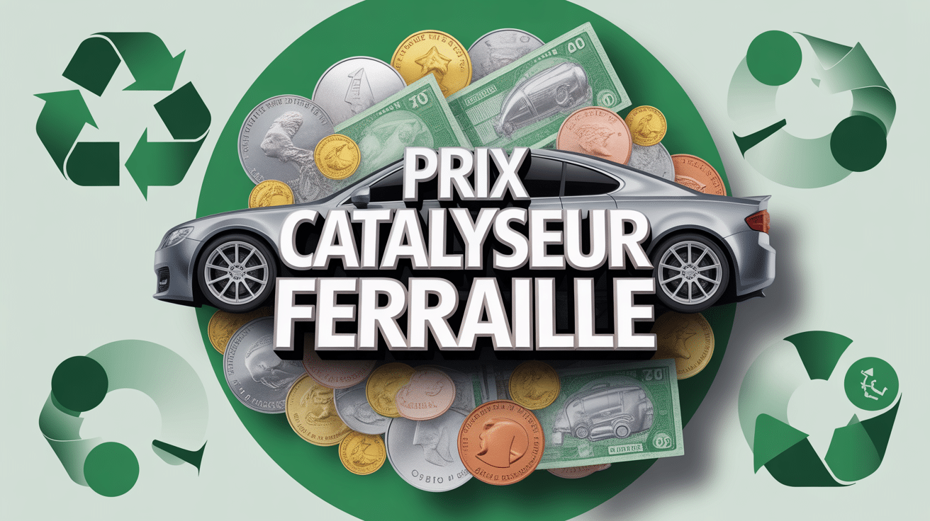 Catalyseur entouré de monnaie avec texte doré