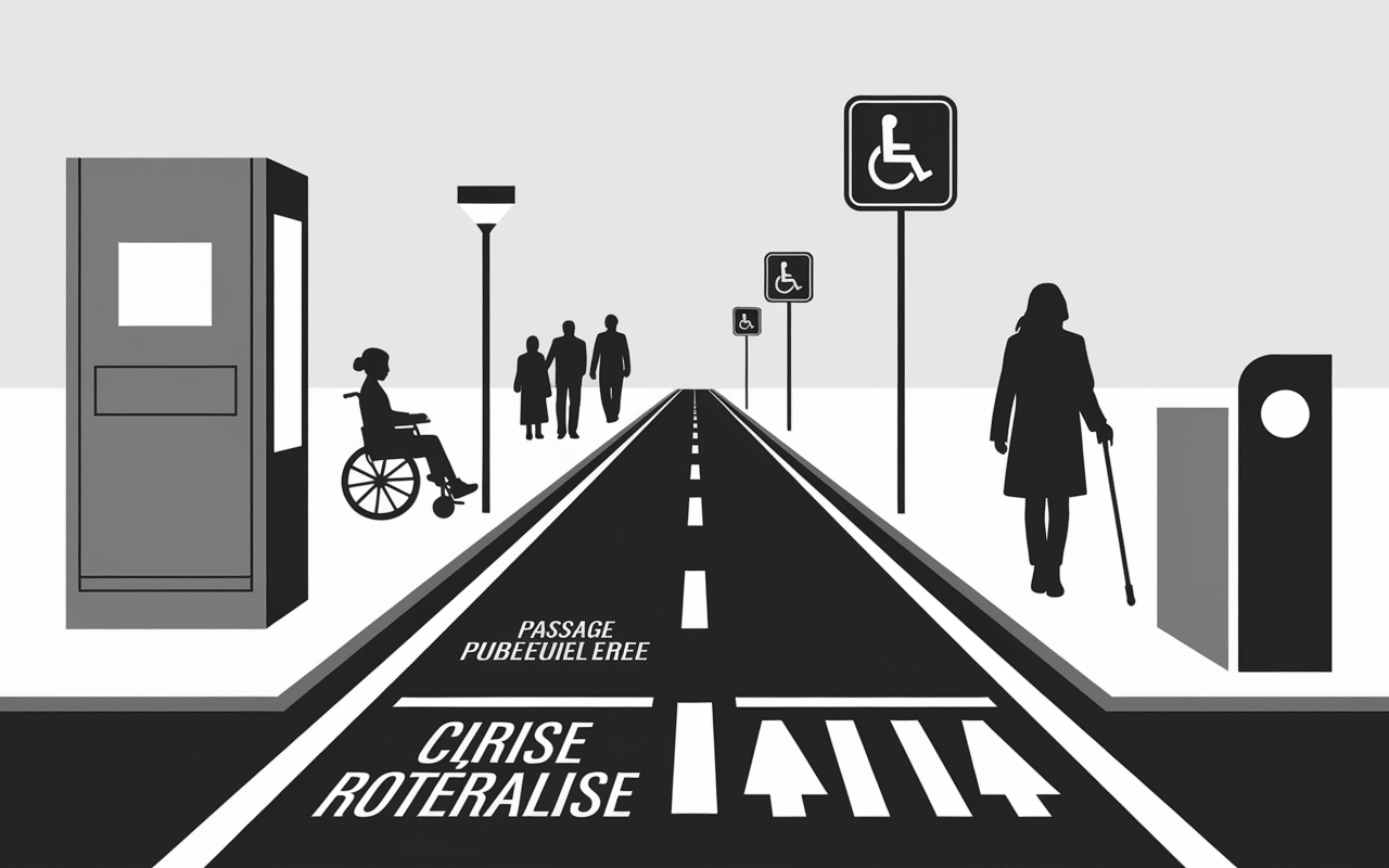 Illustration réglementation trottoir et poubelle