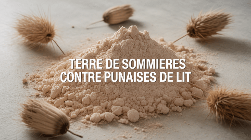 poudre beige avec punaises de lit mortes