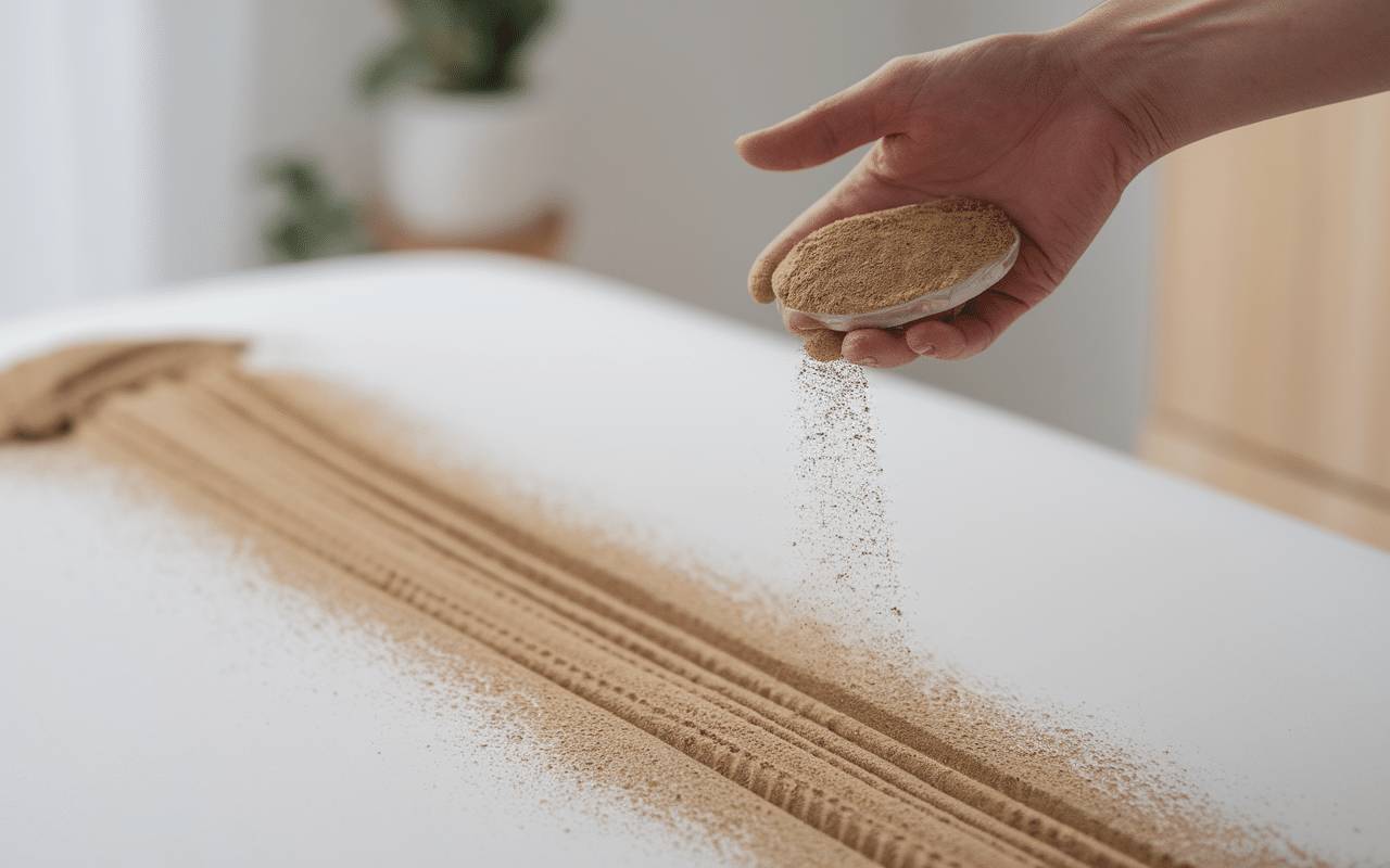 application poudre plinthes matelas