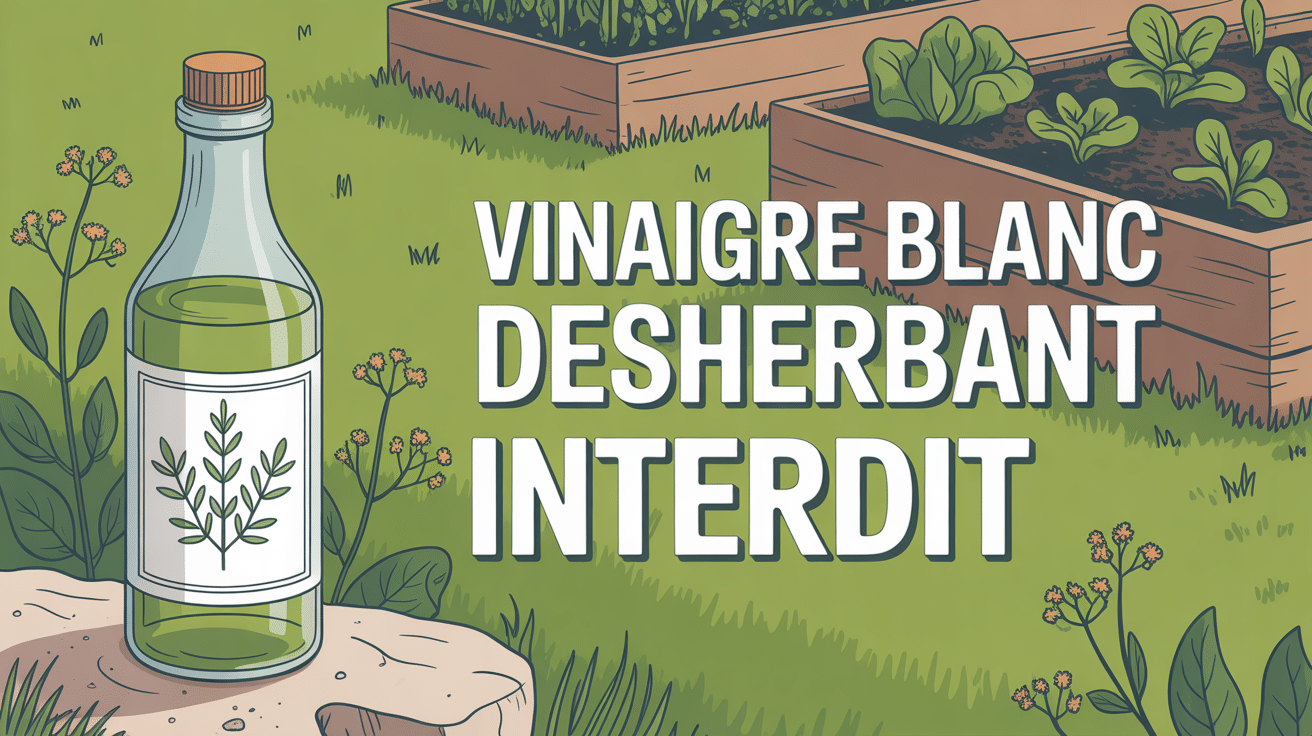 Illustration bouteille vinaigre blanc interdit