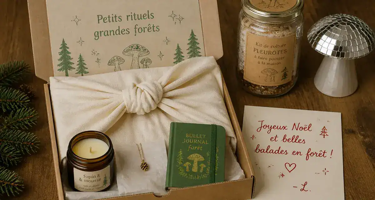 Cadeaux femme originaux : coffret furoshiki, bougie et bijou