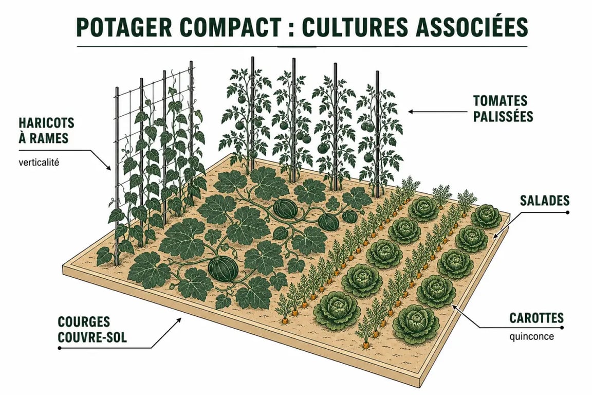 Optimiser son potager familial grâce aux techniques agricoles durables avec culture verticale et associations de cultures
