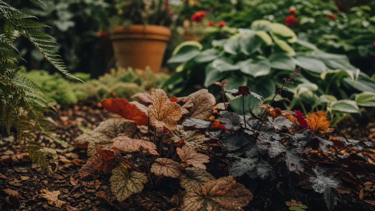 Les plus belles heuchères pour l’ombre, feuilles caramel et pourpre sombre