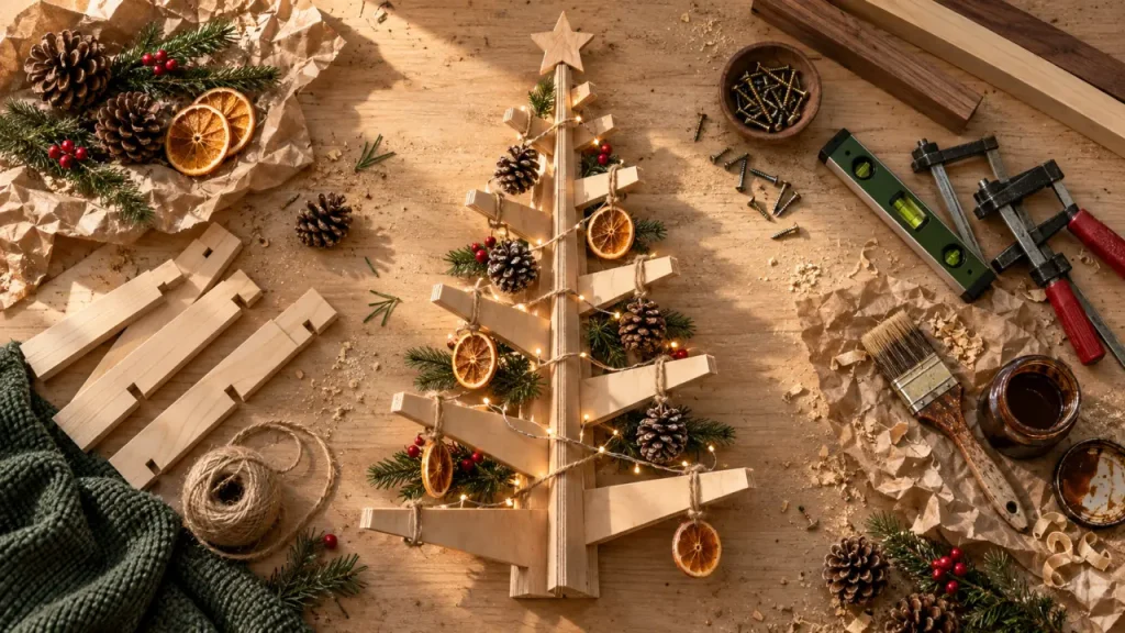 Sapin de Noël en bois : concevoir une décoration durable et sur-mesure