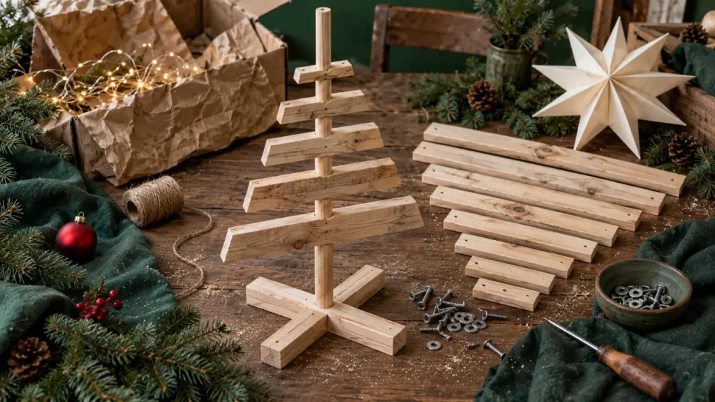 Fabriquer un sapin de Noël dans un petit espace : 4 modèles récupérés et l’ordre des lumières
