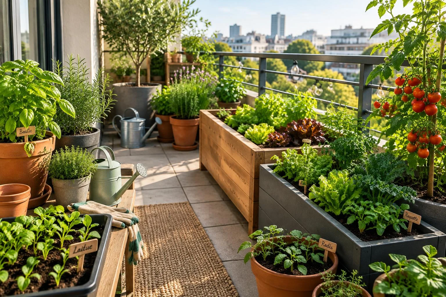 Potager sur balcon : cultures, pots et exposition
